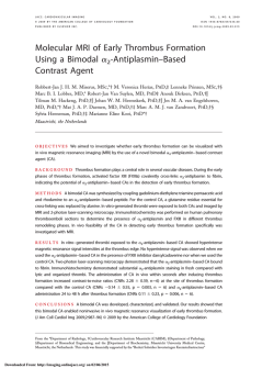 Antiplasmin&ndash;Based Contrast Agent