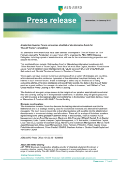 Press Release AIF Factor