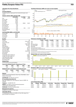 Fidelity European Values PLC FEV