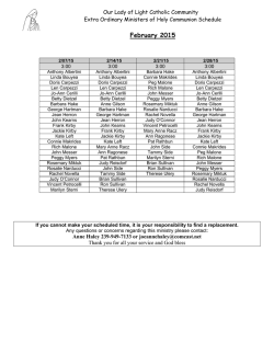 February 2015 - Our Lady of Light Catholic Community