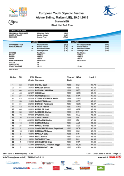 European Youth Olympic Festival Alpine Skiing