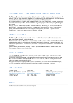 agenda - Fiduciary Investors Symposium