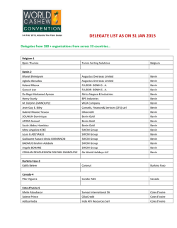 DELEGATE LIST AS ON 31 JAN 2015