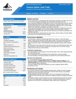 Invesco Senior Loan Fund Quarterly Performance Update (PDF)