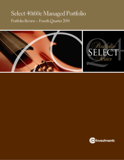 Select 40i60e Managed Portfolio