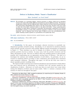 Defects in Oscillatory Media: Toward a Classification