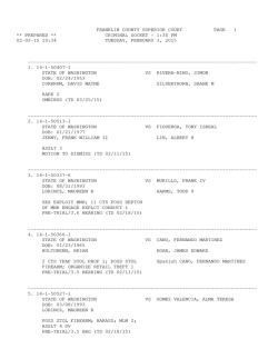 franklin county superior court page 1 ** prepared ** criminal