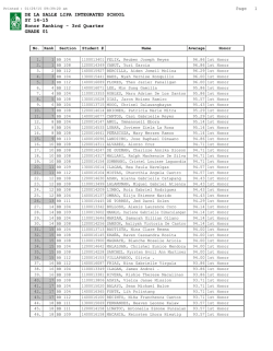DE LA SALLE LIPA INTEGRATED SCHOOL SY 14