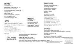 FULL MENU - The South Philadelphia Tap Room