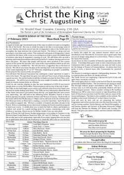 1st February 2015 Mass Book Page 59 - Coventry