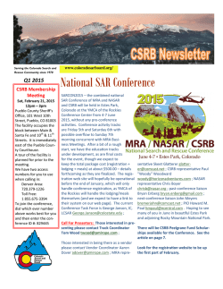 CSRB News 2015-1