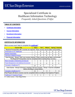 Certificate FAQs - UC San Diego Extension
