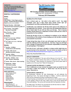 Newsletter - Hill Country Christian Church