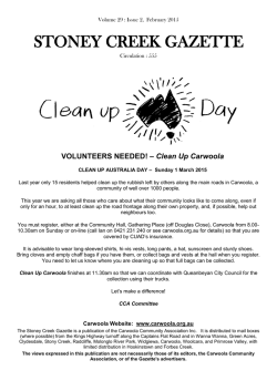 Stoney Creek Gazette - Carwoola Community Association