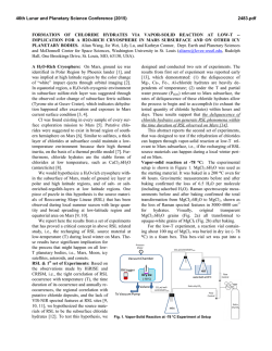 formation of chloride hydrates via vapor-solid reaction at low-t