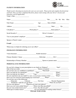 Patient Information - Eye Care Associates