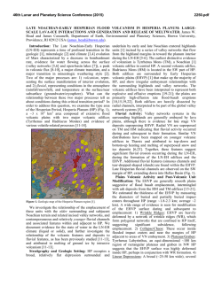 late noachian-early hesperian flood volcanism in hesperia planum