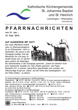 Hier k&ouml;nnen Sie die aktuellen Pfarrnachrichten herunterladen.