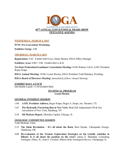 Tentative Meeting Agenda