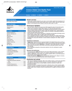 Invesco Global Core Equity Fund Quarterly Performance Update (PDF)