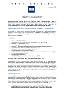 newsrelease acquisition announcement