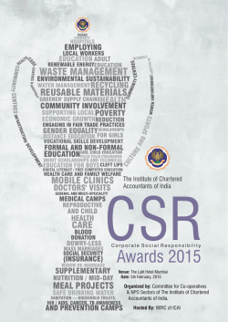 Awards 2015 - Committee for Co-Operatives and NPOs