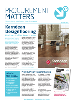 PROCUREMENT MATTERS - Expense Reduction Analysts