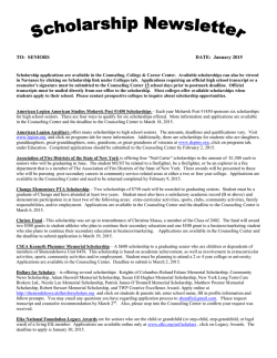 TO: SENIORS DATE: January 2015