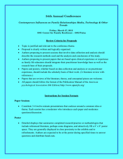 Instructions for Submitting a Proposal