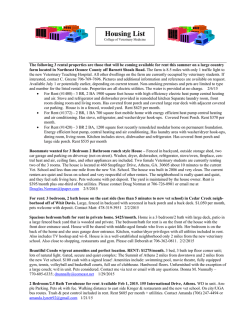 Housing List - University of Georgia College of Veterinary Medicine