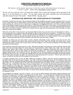 creative dramatics manual