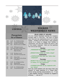 WEDNESDAY NEWS - Walker Elementary PTO