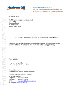 For personal use only - Australian Securities Exchange
