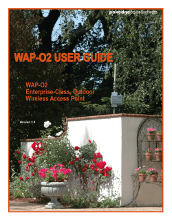 WAP-O2 USER GUIDE