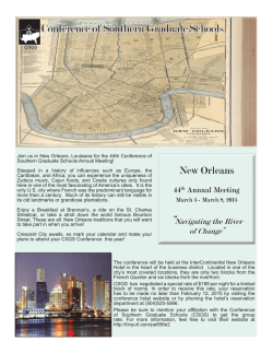 View the Program - Conference of Southern Graduate Schools