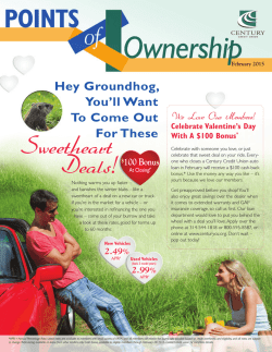 Sweetheart Deals! - Century Credit Union