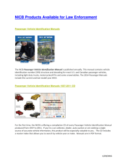 NICB Products Available for Law Enforcement