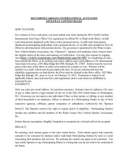contest - North Carolina International Auto Expo