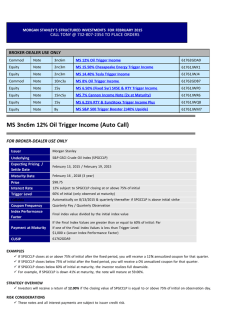 Morgan Stanley - Prime Capital Services, Inc.