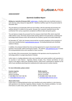 For personal use only - Australian Securities Exchange