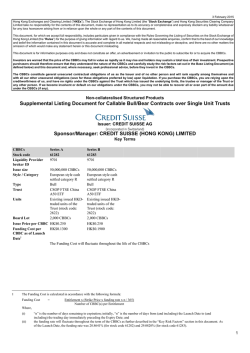 CREDIT SUISSE (HONG KONG