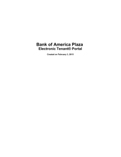 Download Bank of America Plaza Electronic Tenant&reg; Portal PDF