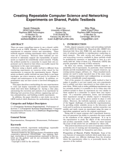 Creating Repeatable Computer Science and Networking