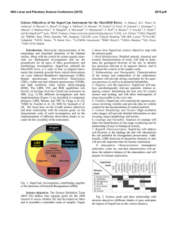 Science Objectives of the SuperCam Instrument for the Mars2020