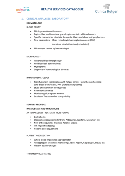 HEALTH SERVICES CATALOGUE