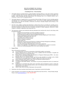 HEALTH AUTHORITY OF ANGUILLA Request for Expressions of