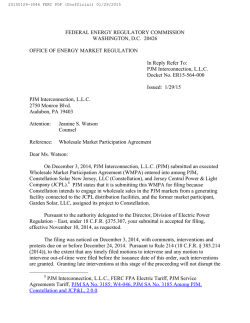 FEDERAL ENERGY REGULATORY COMMISSION