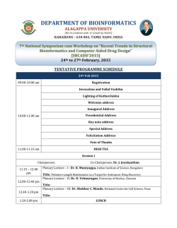 Tentative Programme Schedule - Home Page