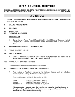 A G E N D A - City of Portsmouth