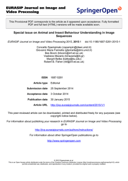 Provisional PDF - EURASIP Journal on Image and Video Processing